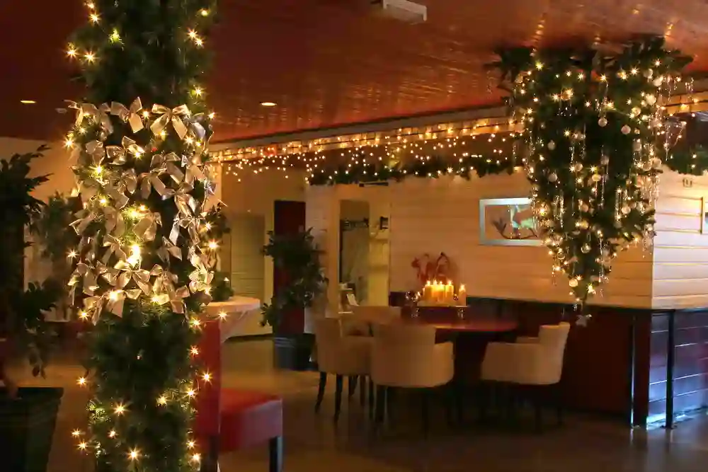 Foyer in kerstsfeer